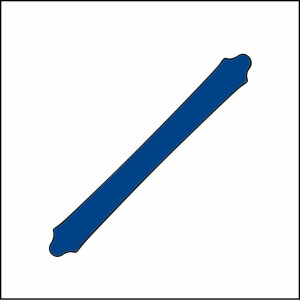 Dachrinne 300 cm königsblau PMS 7685 C