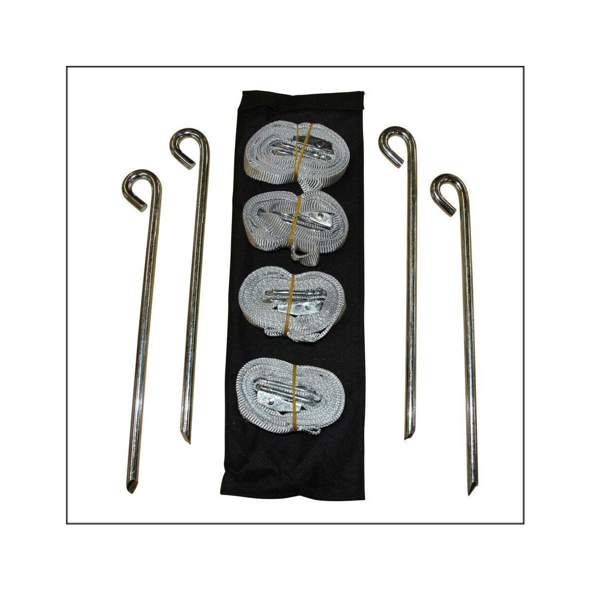 Spanngurte mit Heringen (Set 4 + 4)