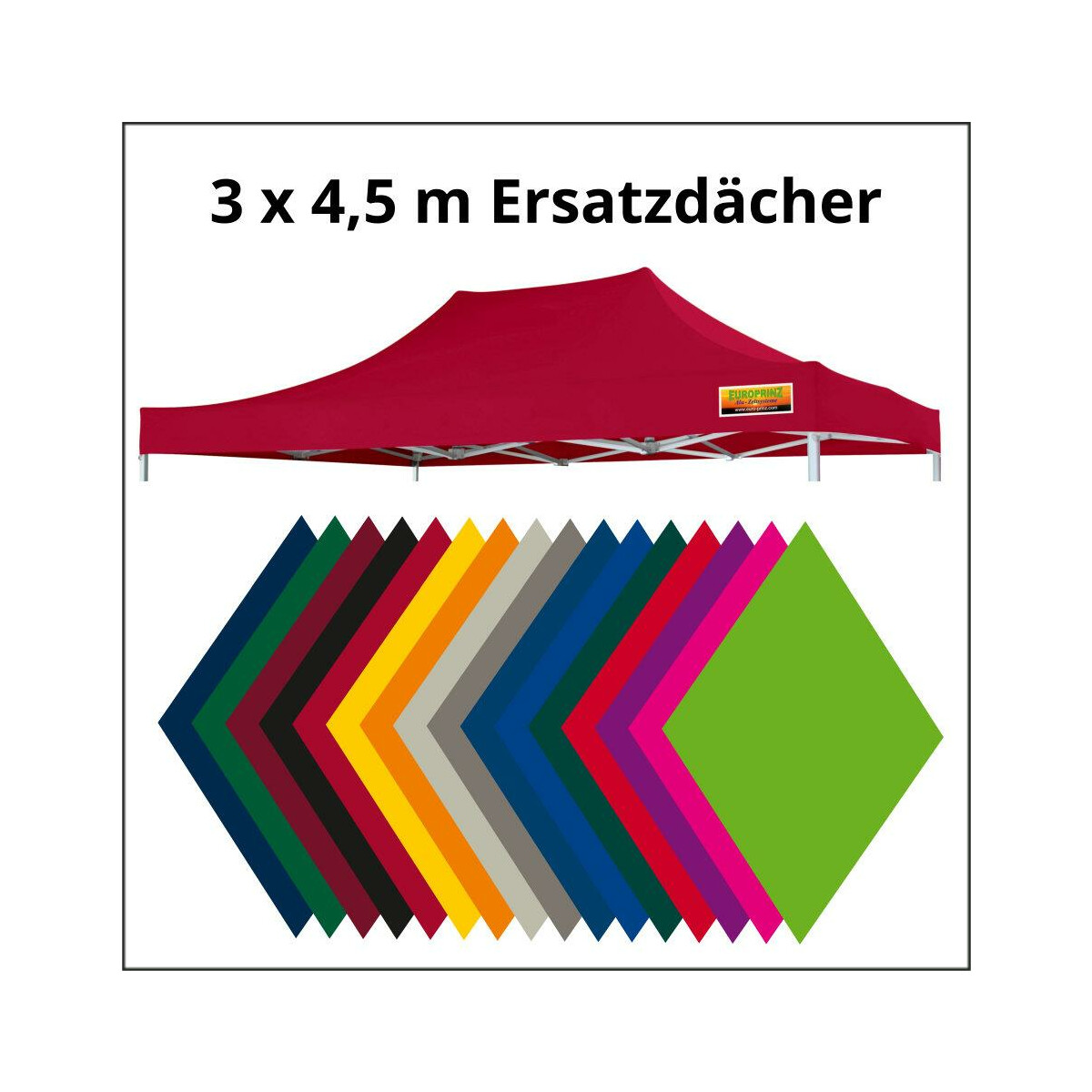 300 x 450 cm Ersatzdächer für Faltzelte
