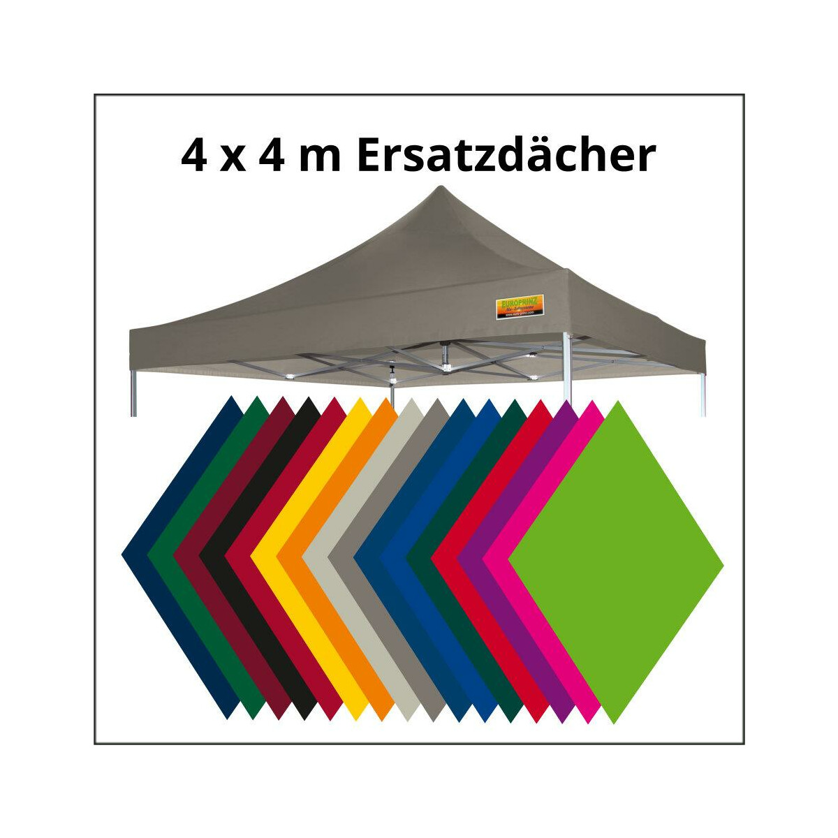 400 x 400 cm Ersatzdächer für Faltzelte