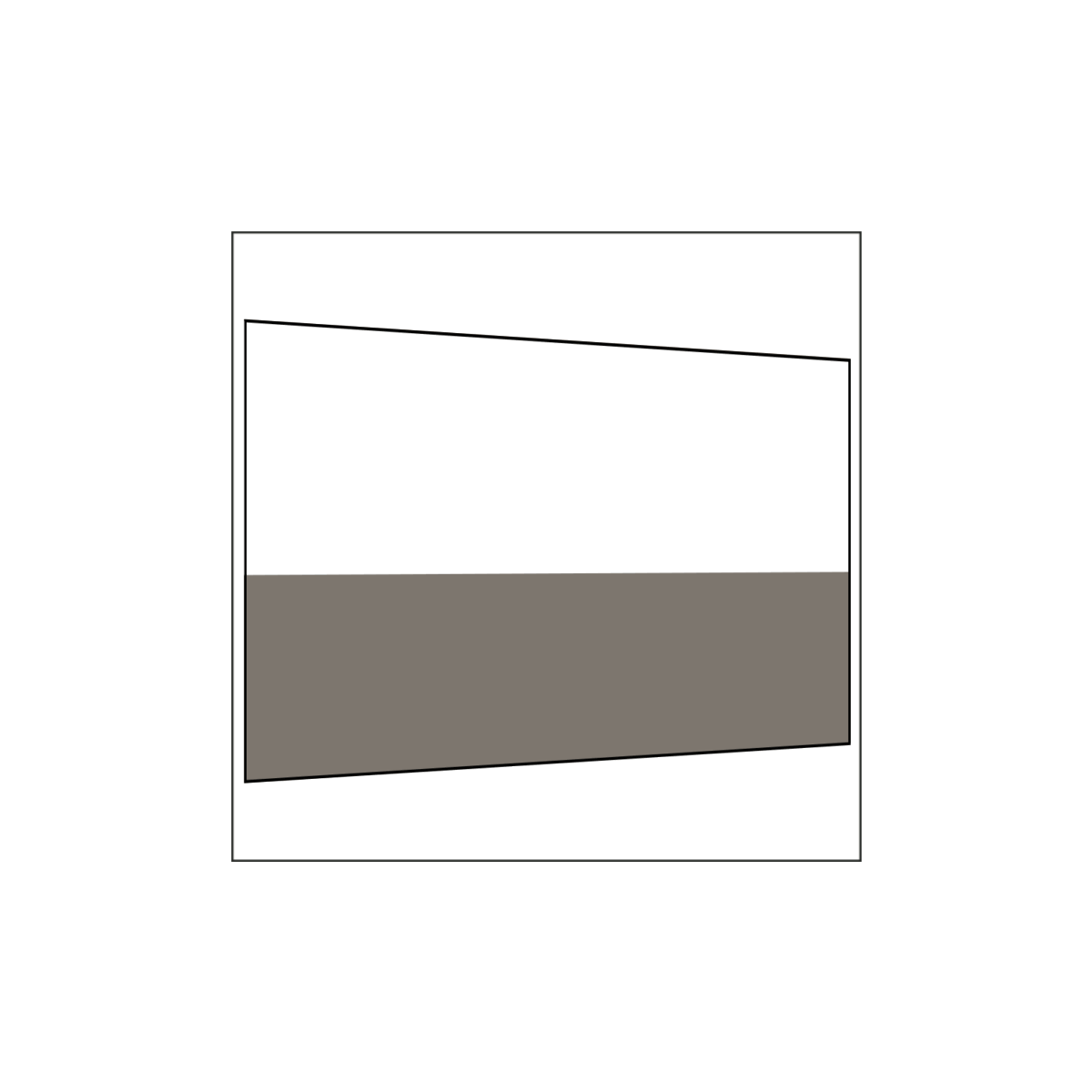 400 cm Seitenwand halb hoch 95 cm incl. Stange