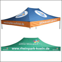 Druckkosten 300 x 450 cm Dach Vollbedruckung Digital Sublimationsdruck