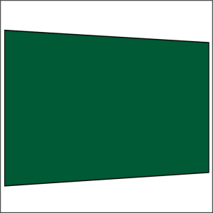 400 cm Seitenwand ohne Fenster grün PMS 7728 C