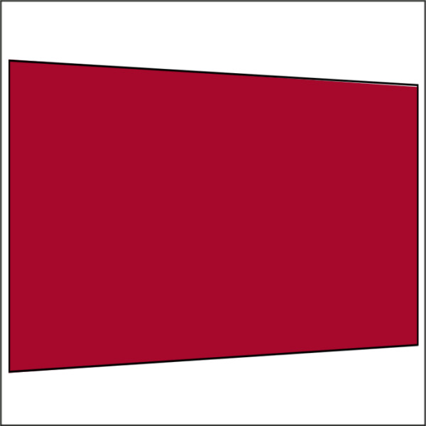400 cm Seitenwand ohne Fenster rot PMS 207 C