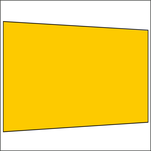 400 cm Seitenwand ohne Fenster gelb PMS 116 C