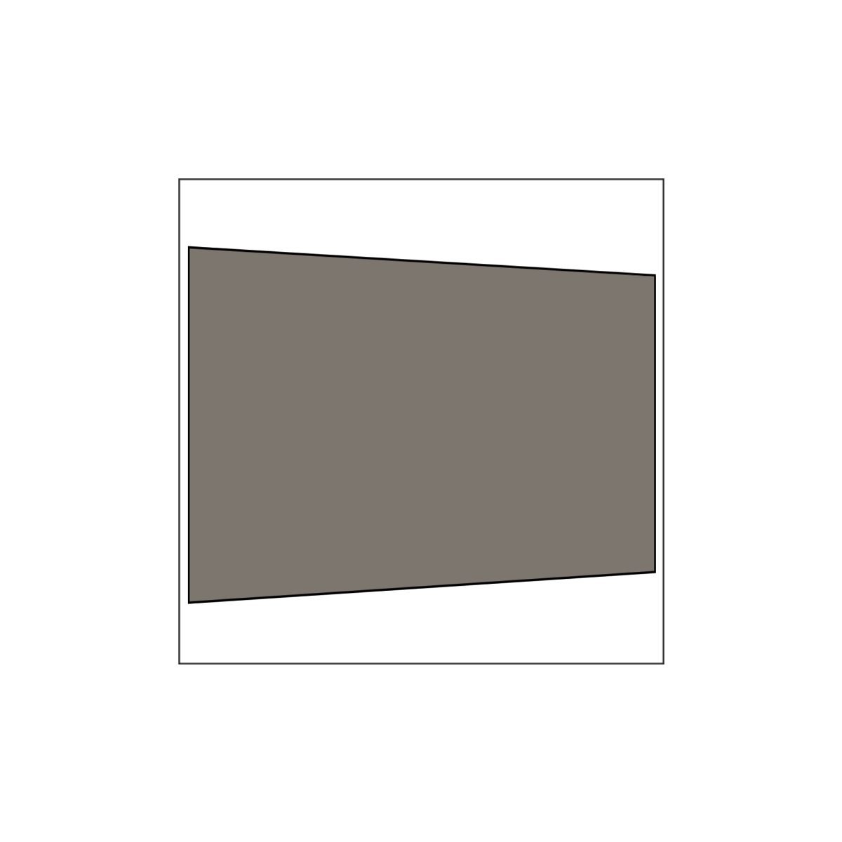 400 cm Seitenwand ohne Fenster dunkelgrau PMS 9 C