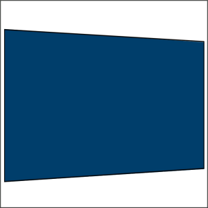 400 cm Seitenwand ohne Fenster marineblau  PMS 540 C