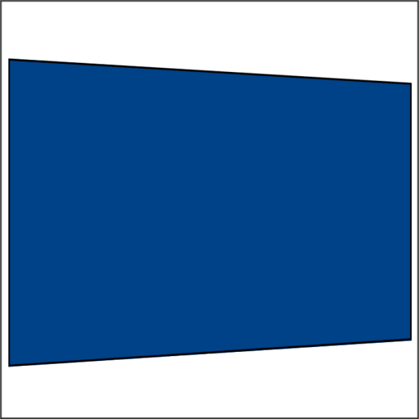 400 cm Seitenwand ohne Fenster königsblau PSM 7685 C