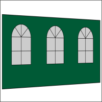 400 cm Seitenwand mit 3 Sprossenfenster  gallery