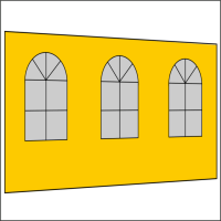 400 cm Seitenwand mit 3 Sprossenfenster  gallery