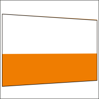 400 cm Seitenwand halb hoch 95 cm incl. Stange orange PMS...