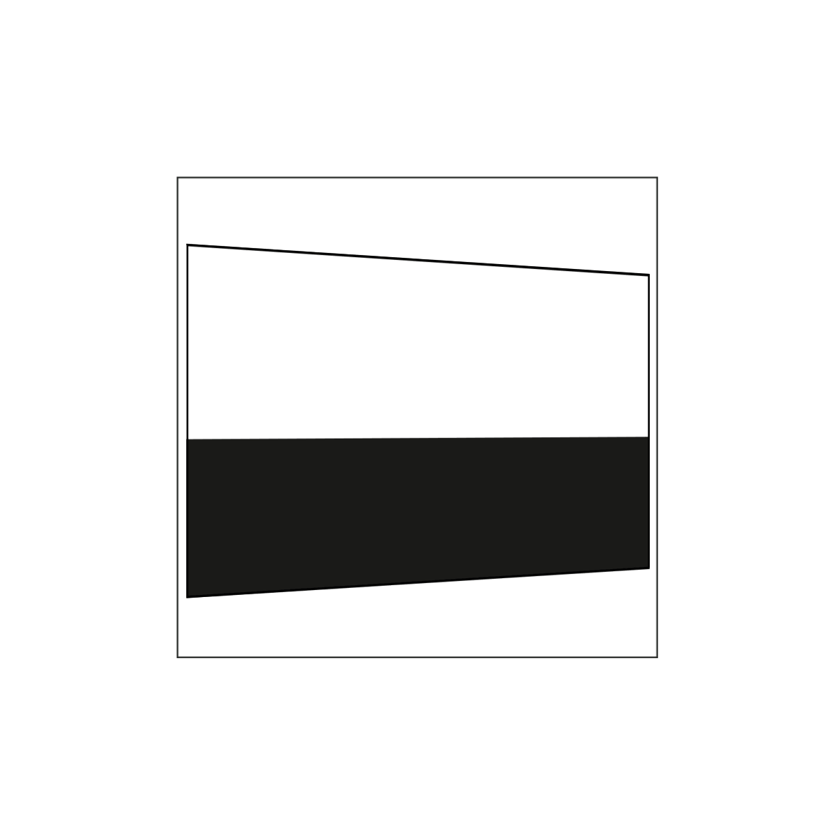 400 cm Seitenwand halb hoch 95 cm incl. Stange schwarz