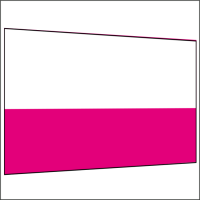 400 cm Seitenwand halb hoch 95 cm incl. Stange pink PMS 7424 C