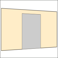 400 cm Seitenwand mit Türe (mittig) gallery