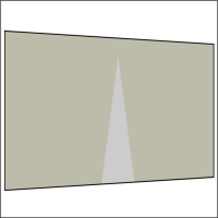 400 cm Seitenwand mit Mittelreißverschluss  hellgrau PMS 3 C