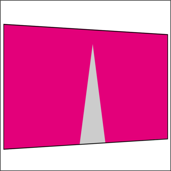 400 cm Seitenwand mit Mittelreißverschluss pink PMS 7424 C