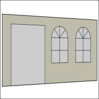 400 cm Seitenwand mit Türe (links)  gallery