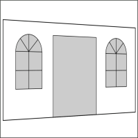 400 cm Seitenwand mit Türe (mittig) +
