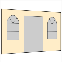 400 cm Seitenwand mit Türe (mittig) +