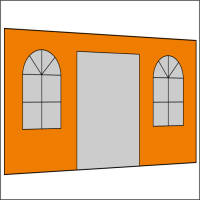 400 cm Seitenwand mit Türe (mittig) +