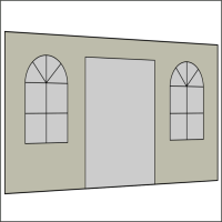 400 cm Seitenwand mit Türe (mittig) gallery
