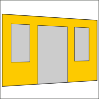 400 cm Seitenwand mit Türe (mittig) gallery