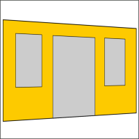 400 cm Seitenwand mit Türe (mittig) gallery