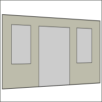 400 cm Seitenwand mit Türe (mittig) gallery
