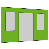 400 cm Seitenwand mit Türe (mittig) gallery