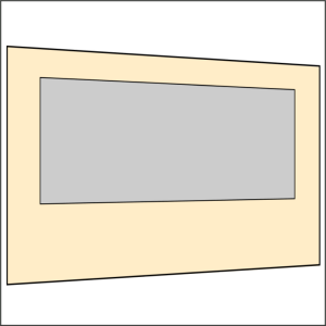 400 cm Seitenwand mit Großfenster sand PMS 7501 C
