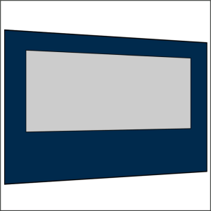 400 cm Seitenwand mit Großfenster dunkelblau PMS 295 C