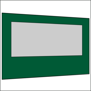 400 cm Seitenwand mit Großfenster grün PMS 7728 C