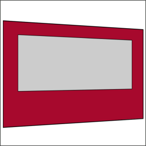400 cm Seitenwand mit Großfenster rot PMS 207 C