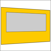 400 cm Seitenwand mit Großfenster gelb PMS 116 C