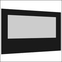 400 cm Seitenwand mit Großfenster schwarz