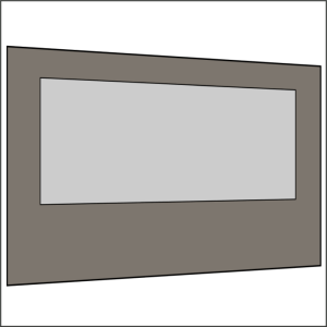 400 cm Seitenwand mit Großfenster dunkelgrau PMS 9 C