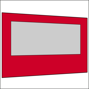 400 cm Seitenwand mit Großfenster s-rot PMS 186 C
