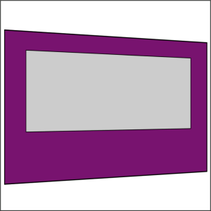 400 cm Seitenwand mit Großfenster lila PMS 255 C
