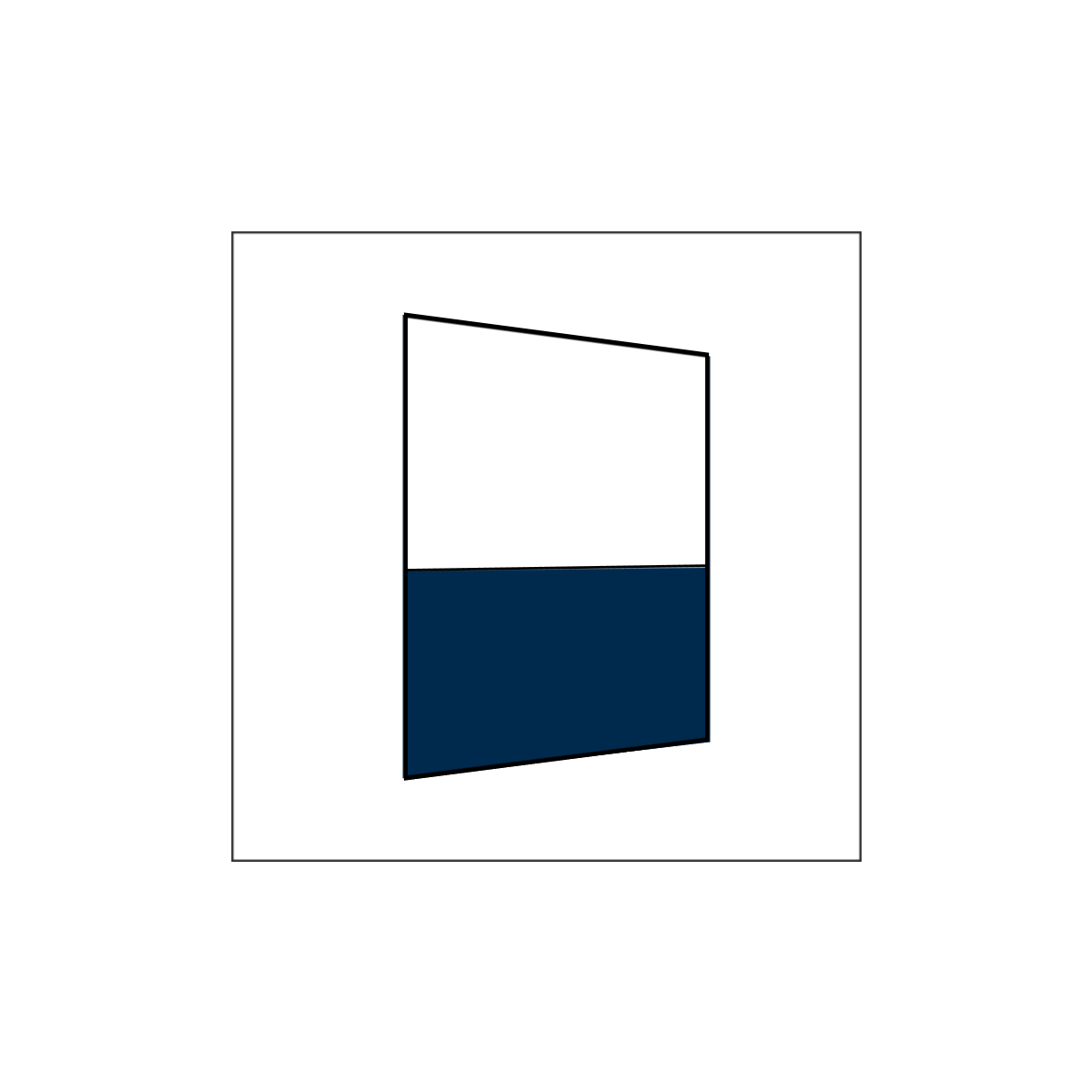 200 cm Seitenwand halb hoch 95 cm incl. Stange