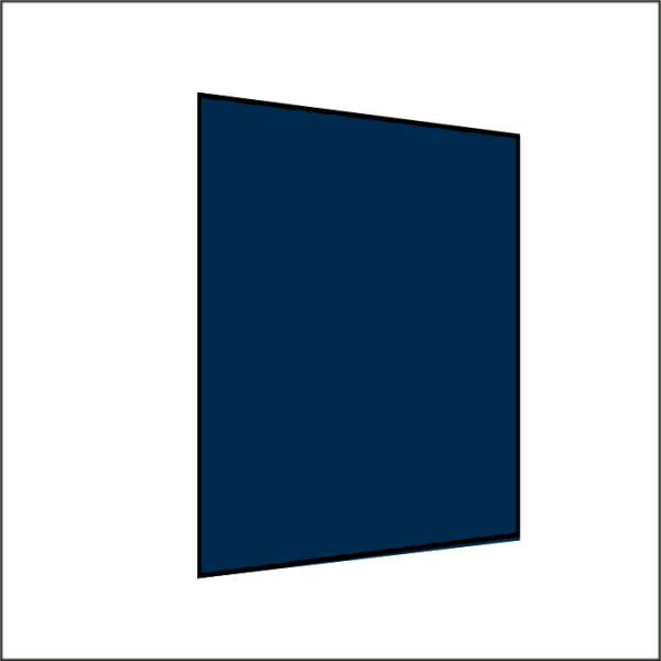 200 cm Seitenwand ohne Fenster dunkelblau PMS 295 C