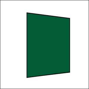200 cm Seitenwand ohne Fenster grün PMS 7728 C