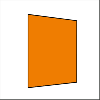 200 cm Seitenwand ohne Fenster orange PMS 716 C