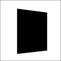 200 cm Seitenwand ohne Fenster schwarz