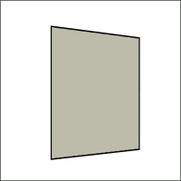200 cm Seitenwand ohne Fenster hellgrau PMS 3 C