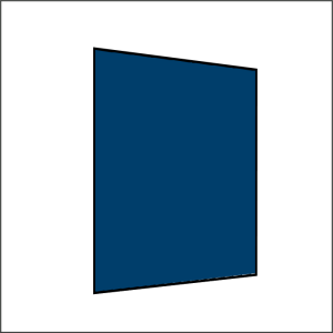200 cm Seitenwand ohne Fenster marineblau PMS 540 C