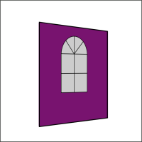 200 cm Seitenwand mit 1 Sprossenfenster lila PMS 255 C