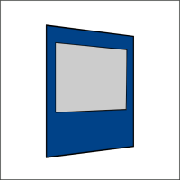 200 cm Seitenwand mit Großfenster königsblau PMS 7685 C