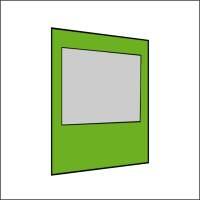 200 cm Seitenwand mit Großfenster apfelgrün PMS 362 C