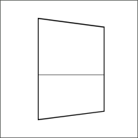 200 cm Seitenwand halb hoch 95 cm incl. Stange weiß