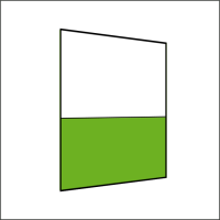 200 cm Seitenwand halb hoch 95 cm incl. Stange...